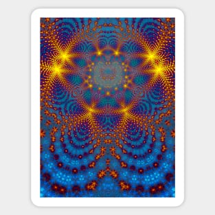 Kaleidoscope Fractal Beam Portrait Sticker